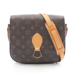 Louis Vuitton Saint Cloud Shoulder Bag Canvas Leather Monogram Brown